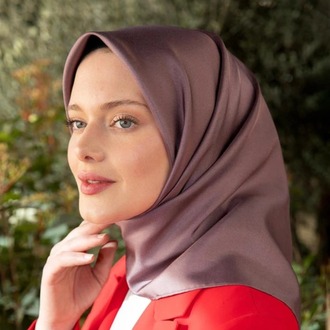 Levidor - Çift Taraflı Twill İpek Eşarp - Menekşe