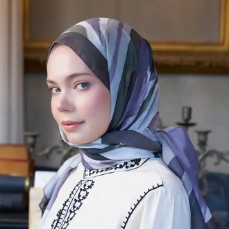 Madame Polo - Seremoni Koleksiyonu Pure Desen Şal - Haki