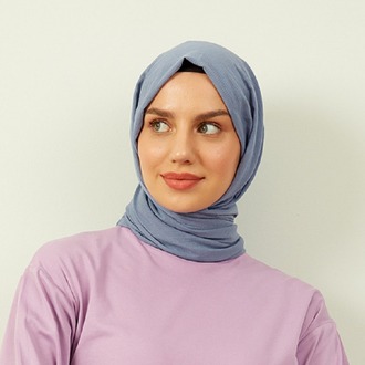 Madame Polo Mio Cazz Şal - Mavi