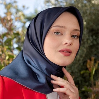 Levidor - Çift Taraflı Twill İpek Eşarp - Menekşe