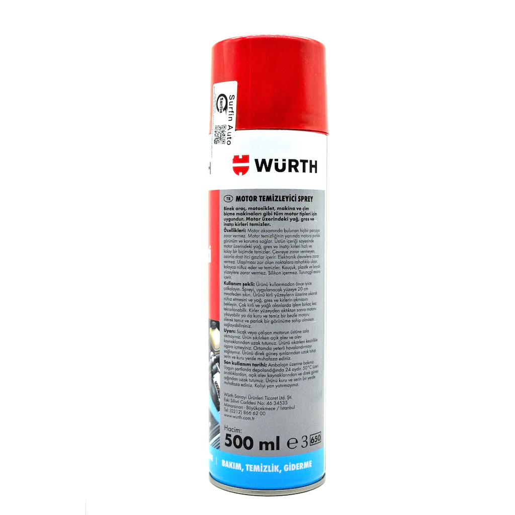 WÜRTH MOTOR YIKAMA SPREYİ 500 ML