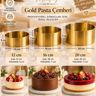 Özel gold seri pasta çemberi