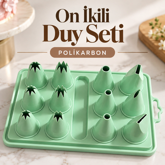 12 li duy seti yeşil renk