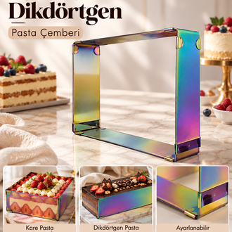 Özel gökkuşağı seri dikdörtgen ayarlanabilir çember