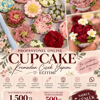 Online cupcake eğitimi kampanya Eski öğrenciler için