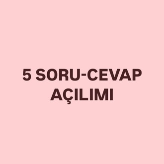5 SORU-CEVAP AÇILIMI
