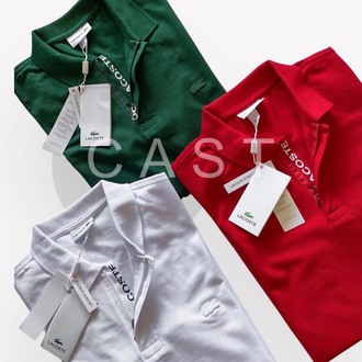 Lacoste Fermuarlı Dark Green Polo Yaka T-shirt