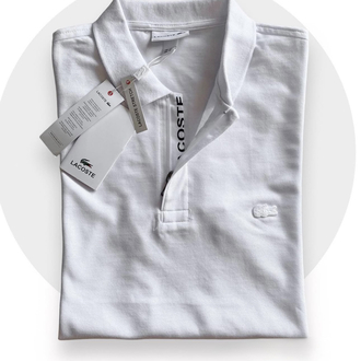 Lacoste Fermuarlı Beyaz Polo Yaka T-shirt