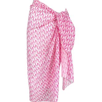 Dior / Pembe Tül Bağlamalı Pareo