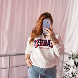 Yaka detaylı fermuarlı sweat 