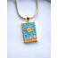 Güneş Tarot Kartı Sarı Çelik Kolye 