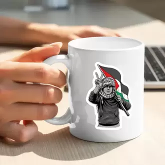 Filistin Tasarımlı Baskılı Kupa Bardak , Gazze Kupa Bardak , Kudüs Kupa Bardağı Klasik