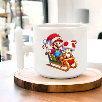Yeni Yıl Yılbaşı Noel Tasarımlı T Kulp Seramik Kupa