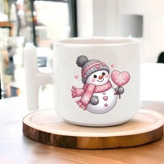 Yeni Yıl Yılbaşı Noel Tasarımlı T Kulp Seramik Kupa