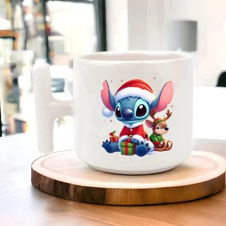 Yeni Yıl Yılbaşı Noel Tasarımlı T Kulp Seramik Kupa