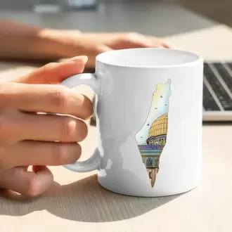 Filistin Tasarımlı Baskılı Kupa Bardak , Gazze Kupa Bardak , Kudüs Kupa Bardağı Klasik