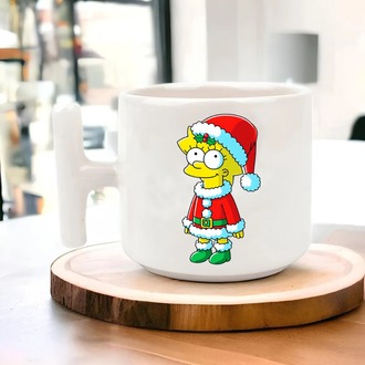 Yeni Yıl Yılbaşı Noel Tasarımlı T Kulp Seramik Kupa