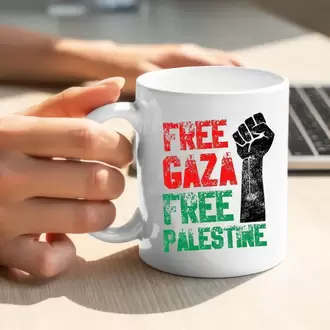 Filistin Tasarımlı Baskılı Kupa Bardak, Gazze Kupa Bardak, Kudüs Kupa Bardağı Klasik