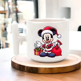 Yeni Yıl Yılbaşı Noel Tasarımlı T Kulp Seramik Kupa