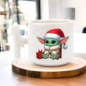 Yeni Yıl Yılbaşı Noel Tasarımlı T Kulp Seramik Kupa