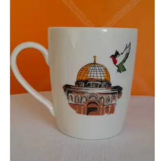 Filistin Tasarımlı Baskılı Porselen Kupa Bardak,gazze Kupa Bardak, Kudüs Bardağı