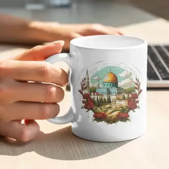 Filistin Tasarımlı Baskılı Kupa Bardak , Gazze Kupa Bardak , Küdüs Kupa Bardağı