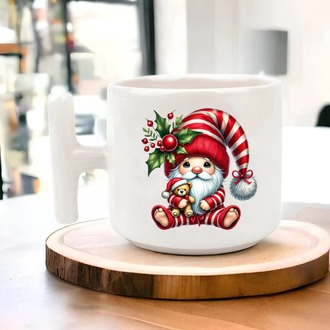 Yeni Yıl Yılbaşı Noel Tasarımlı T Kulp Seramik Kupa