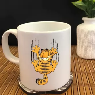 Sarı Tosun Kedi - Beyaz Kupa