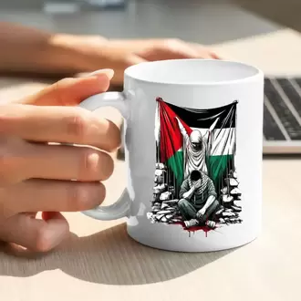 Filistin Tasarımlı Baskılı Kupa Bardak, Gazze Kupa Bardak, Kudüs Kupa Bardağı Klasik