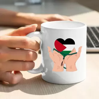 Filistin Tasarımlı Baskılı Kupa Bardak , Gazze Kupa Bardak , Kudüs Kupa Bardağı Klasik