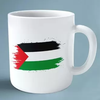 filistin Palestine bayrak baskılı kupa bardak çift taraflı kişiye özel model 7