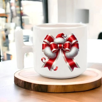 Yeni Yıl Yılbaşı Noel Tasarımlı T Kulp Seramik Kupa