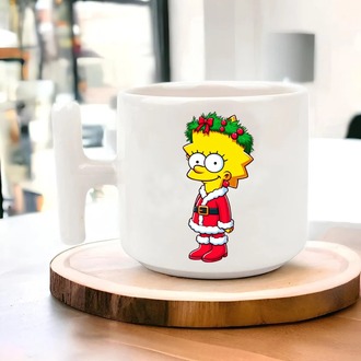 Yeni Yıl Yılbaşı Noel Tasarımlı T Kulp Seramik Kupa