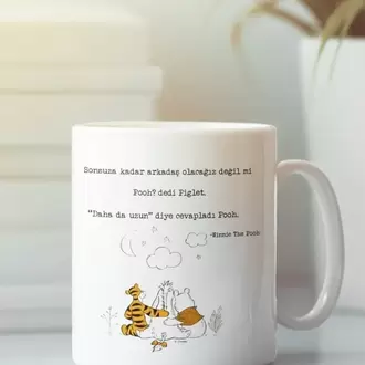 Beyaz Kupa Bardak Winnie Arkadaşlık Dostluk Kardeşlik