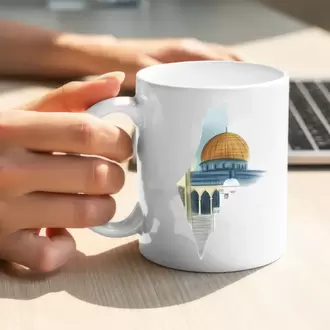 Filistin Tasarımlı Baskılı Kupa Bardak, Gazze Kupa Bardak, Kudüs Kupa Bardağı Klasik