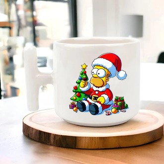 Yeni Yıl Yılbaşı Noel Tasarımlı T Kulp Seramik Kupa