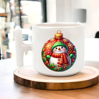 Yeni Yıl Yılbaşı Noel Tasarımlı T Kulp Seramik Kupa