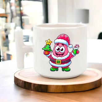 Yeni Yıl Yılbaşı Noel Tasarımlı T Kulp Seramik Kupa