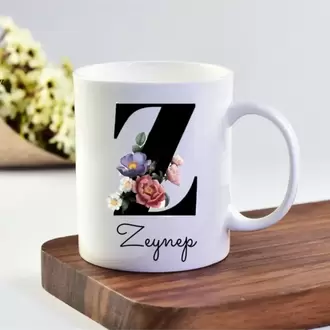 Zeynep isimli Z Baş Harf Kupa Bardak