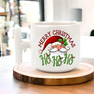 Yeni Yıl Yılbaşı Noel Tasarımlı T Kulp Seramik Kupa