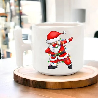 Yeni Yıl Yılbaşı Noel Tasarımlı T Kulp Seramik Kupa