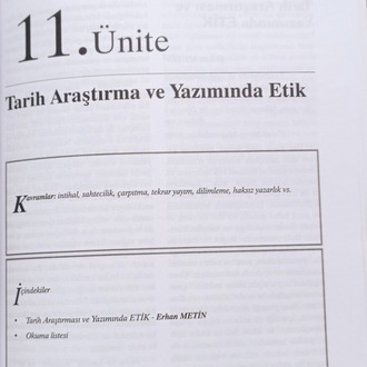 TARİH İÇİN METODOLOJİ (Dr. Erhan Metin'in Bölümüyle...)