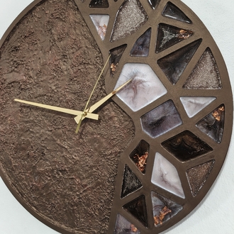 BETON-EPOKSİ DUVAR SAATİ 50 CM. 