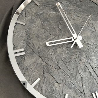 BETON EFEKT DUVAR SAATİ ÇAP: 50 CM.