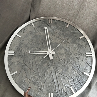 BETON EFEKT DUVAR SAATİ ÇAP: 50 CM.