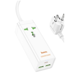 Hoco. AC9A 1.5M Talent 2 Adet USB 1 Adet Type-C 1 Adet Priz PD30W Şarj Aleti -