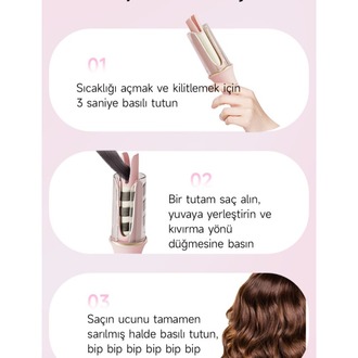 Pluzz Saç Maşası Şarj Edilebilir Taşınabilir Iyonlu