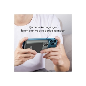 Earldom PD24 10.000 mAh 20W Kablosuz Şarjlı PD Hızlı Şarj Mini Powerbank