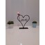 love yazılı kalpli elyapımı metal mumluk biblo 