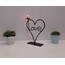 love yazılı kalpli elyapımı metal mumluk biblo 